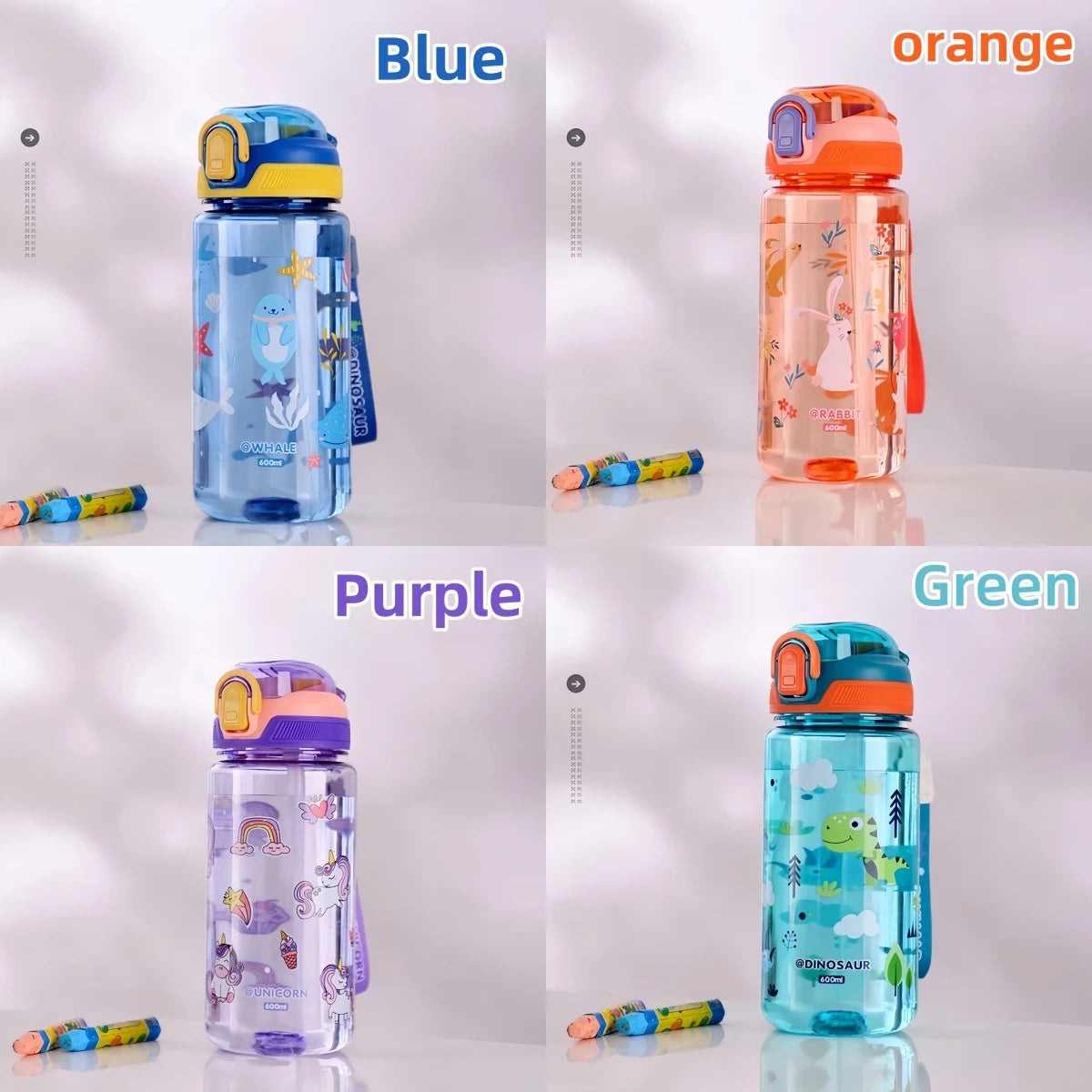 20oz Kids Dinosaur Water Bottle