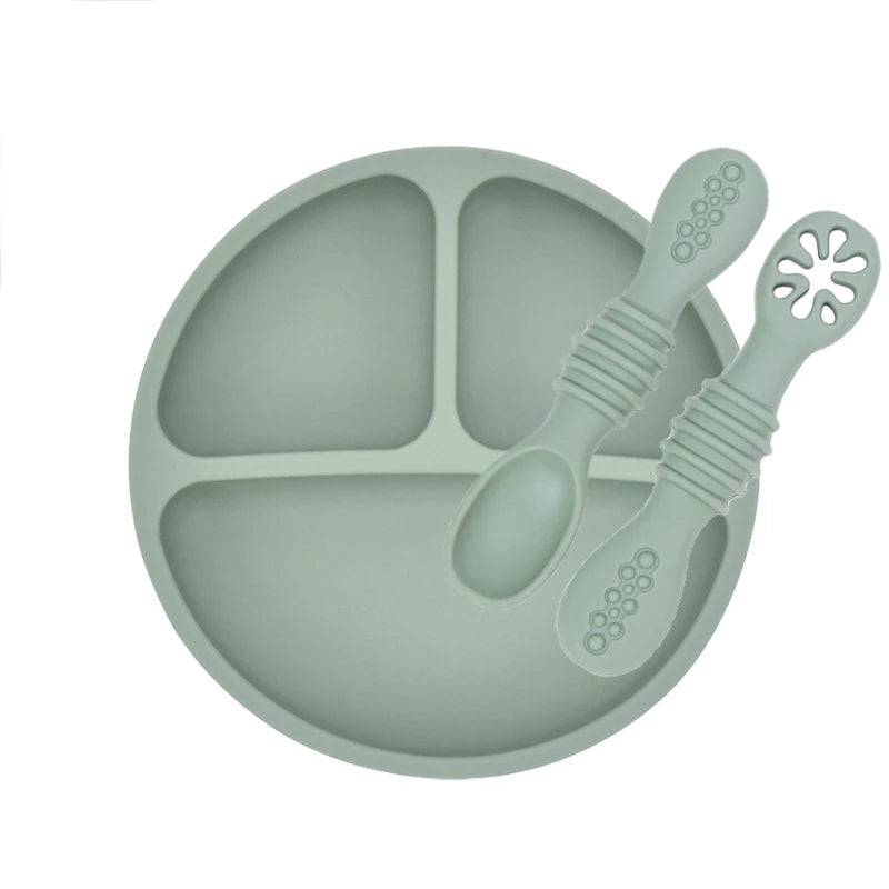 Baby Silicone Suction Plate & Spoon Set