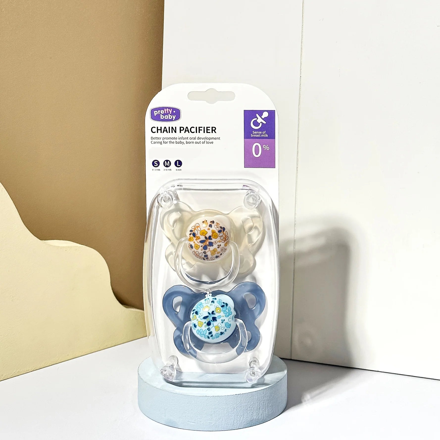 Flower Baby Pacifier with Cover, 2-4 Pack