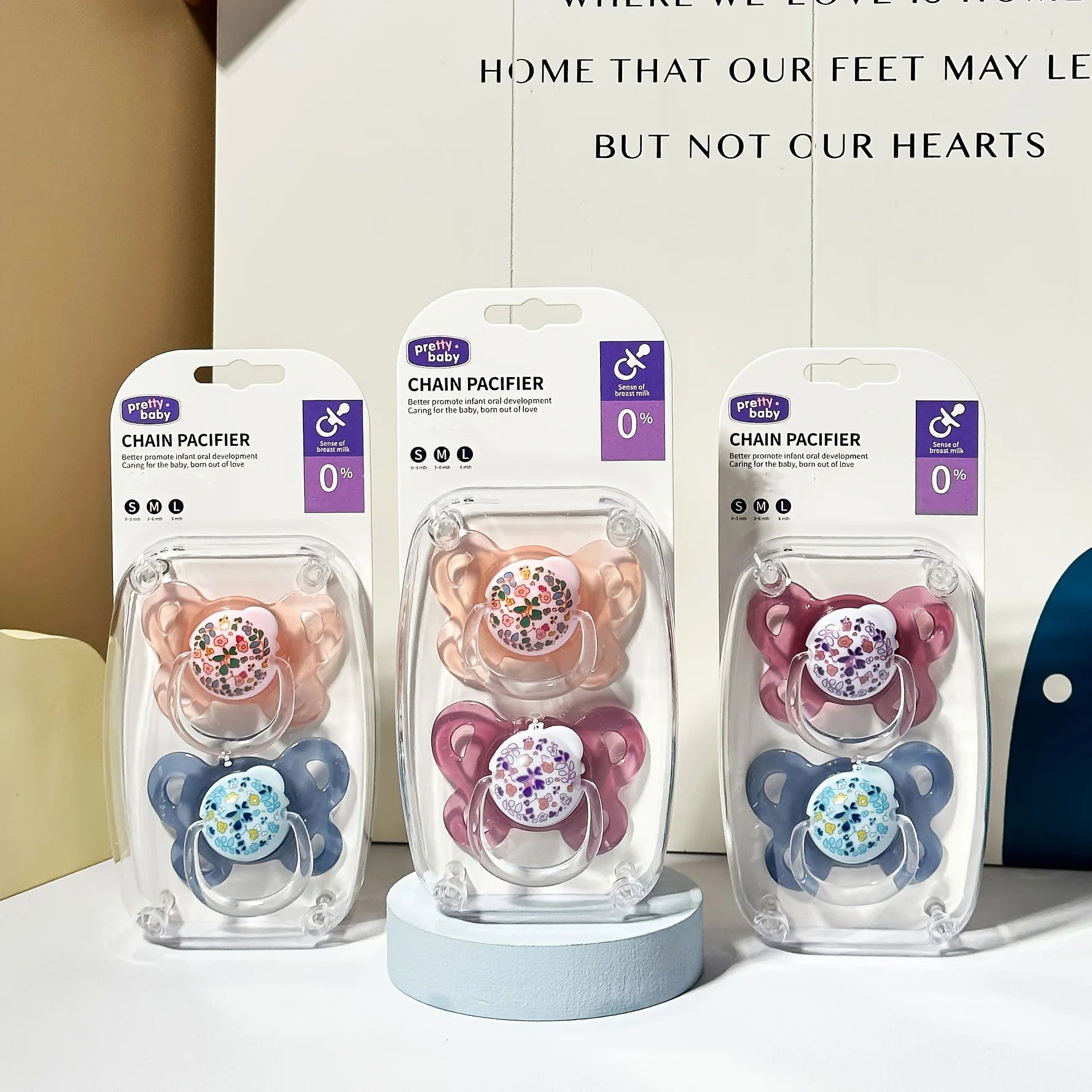 Flower Baby Pacifier with Cover, 2-4 Pack