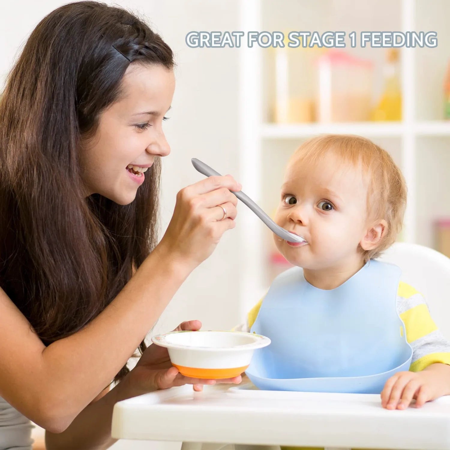 Silicone Baby Feeding Spoon Set — BPA-Free, Food-Grade Silicone, Soft Gum-Safe Tips, CE/LFGB Certified, Infant Weaning