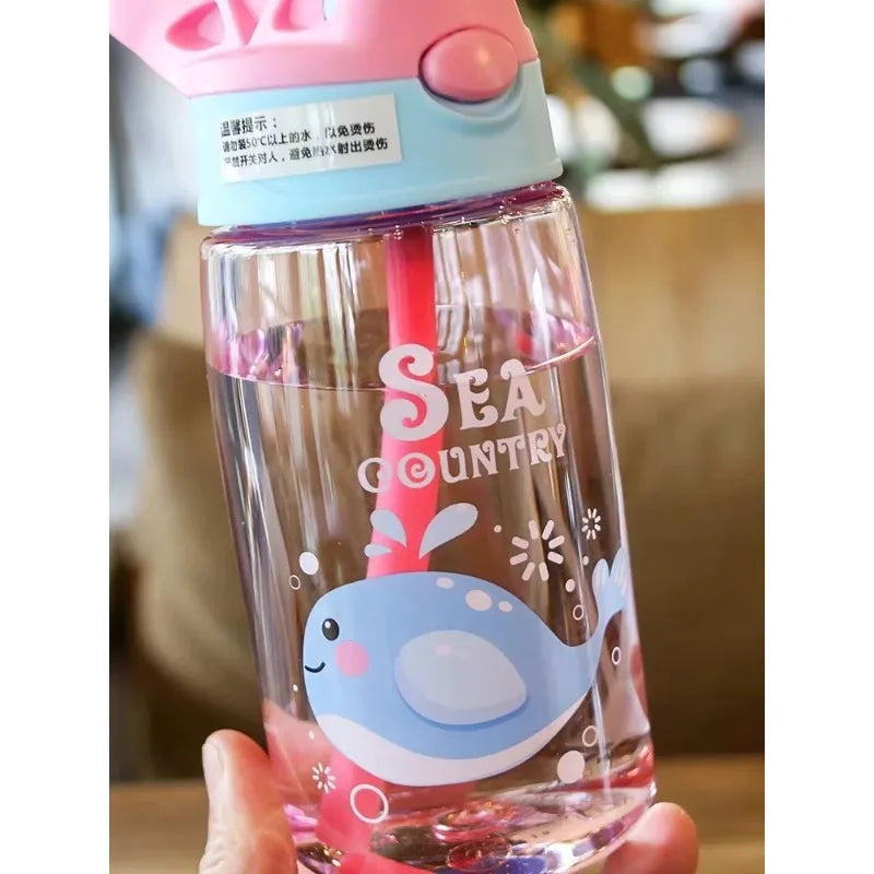16oz Kids Cartoon Water Sippy Cup