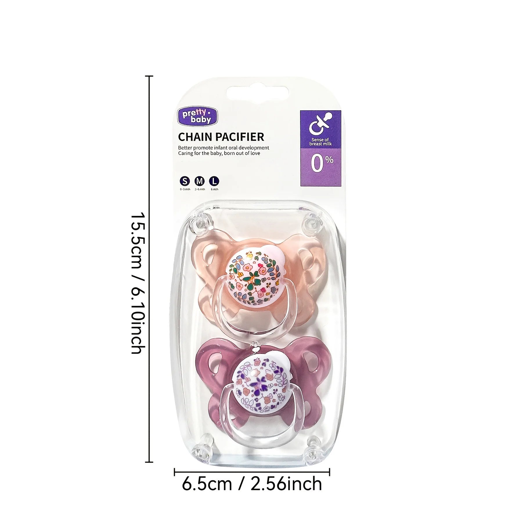 Flower Baby Pacifier with Cover, 2-4 Pack