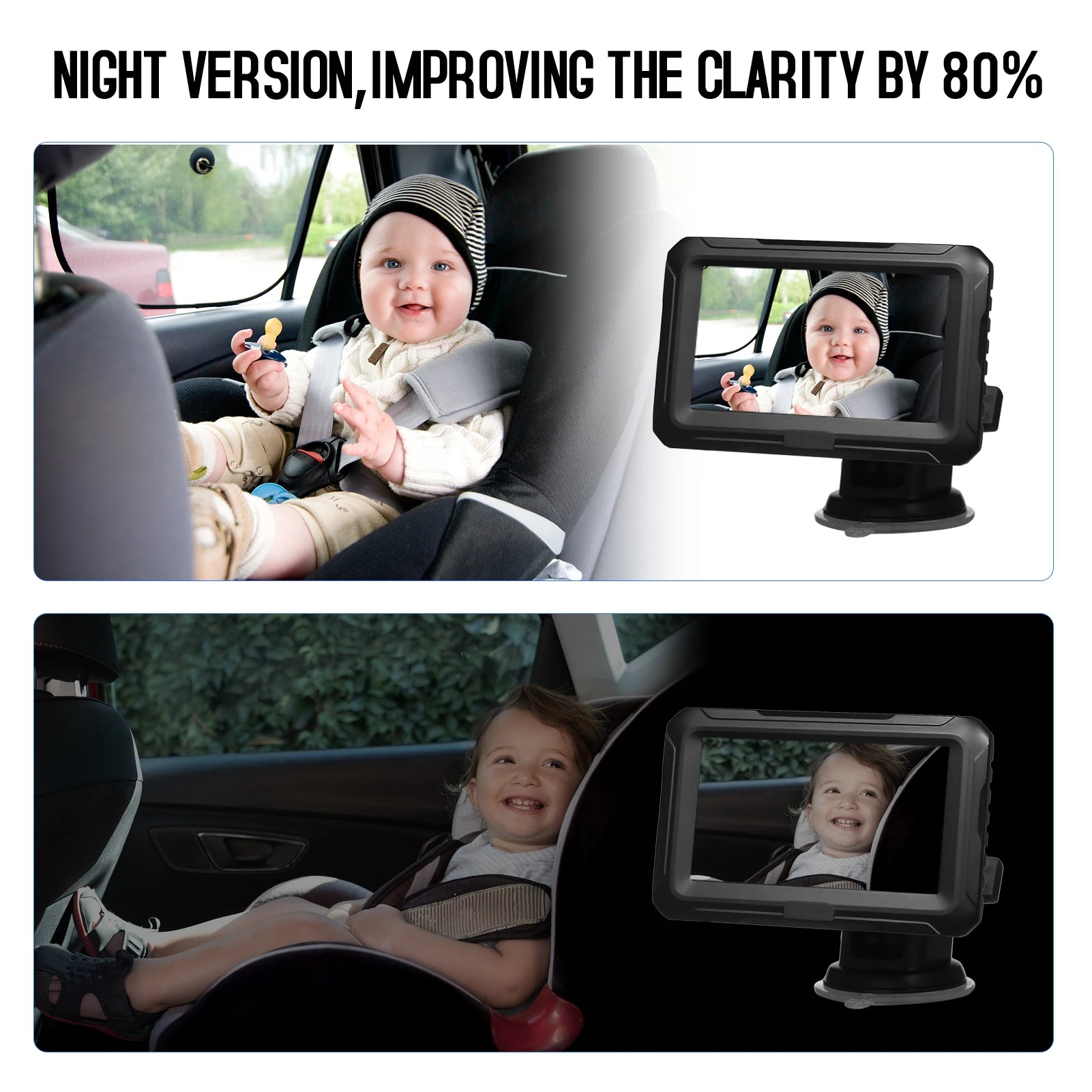 Baby Car Mirror with 4.3" HD Screen