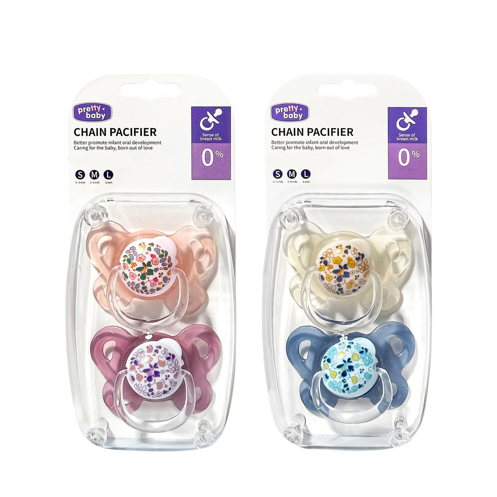 Flower Baby Pacifier with Cover, 2-4 Pack