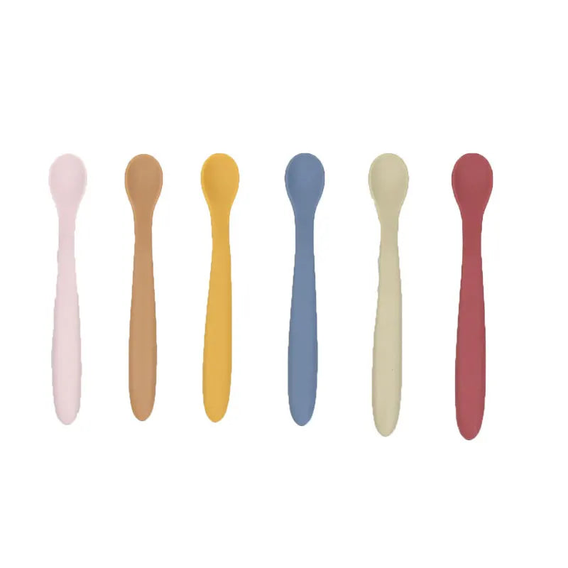 Silicone Baby Feeding Spoon Set — BPA-Free, Food-Grade Silicone, Soft Gum-Safe Tips, CE/LFGB Certified, Infant Weaning