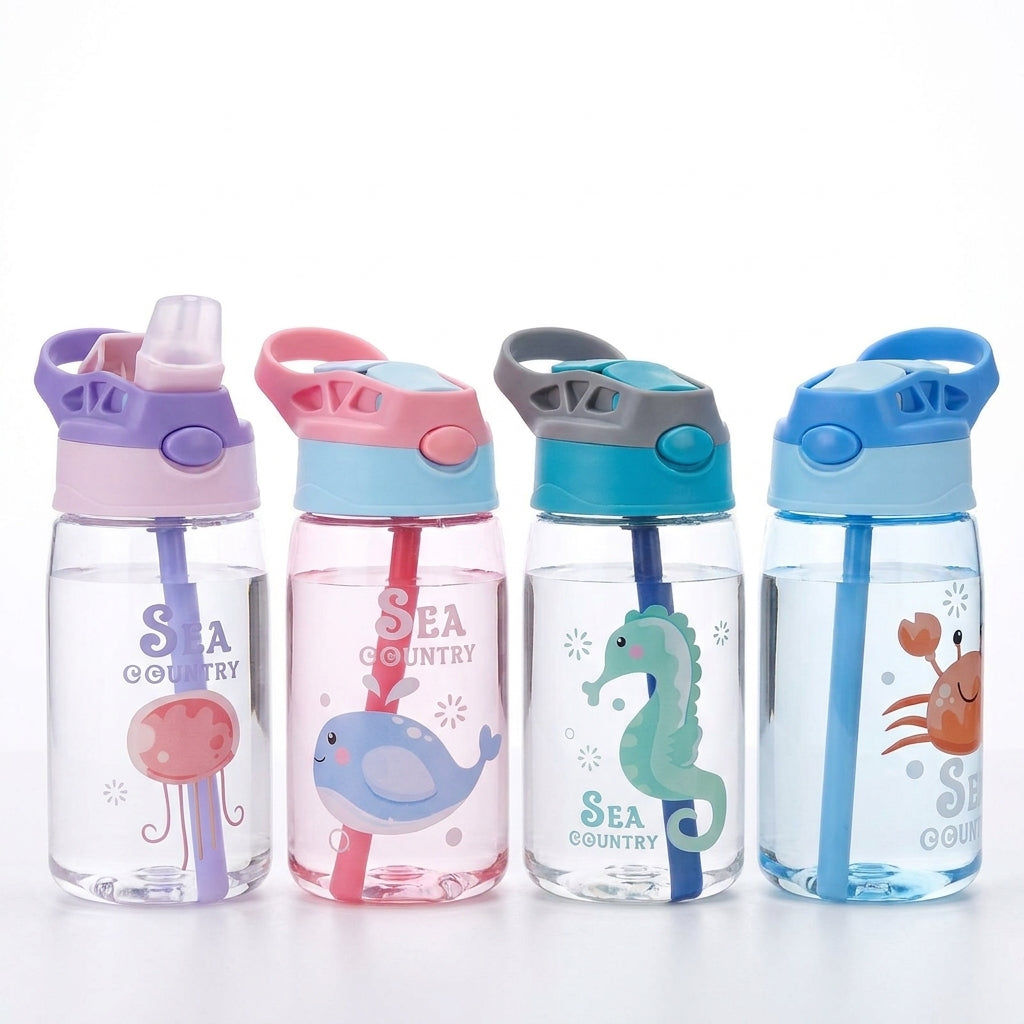 16oz Kids Water Sippy Cup - pure white