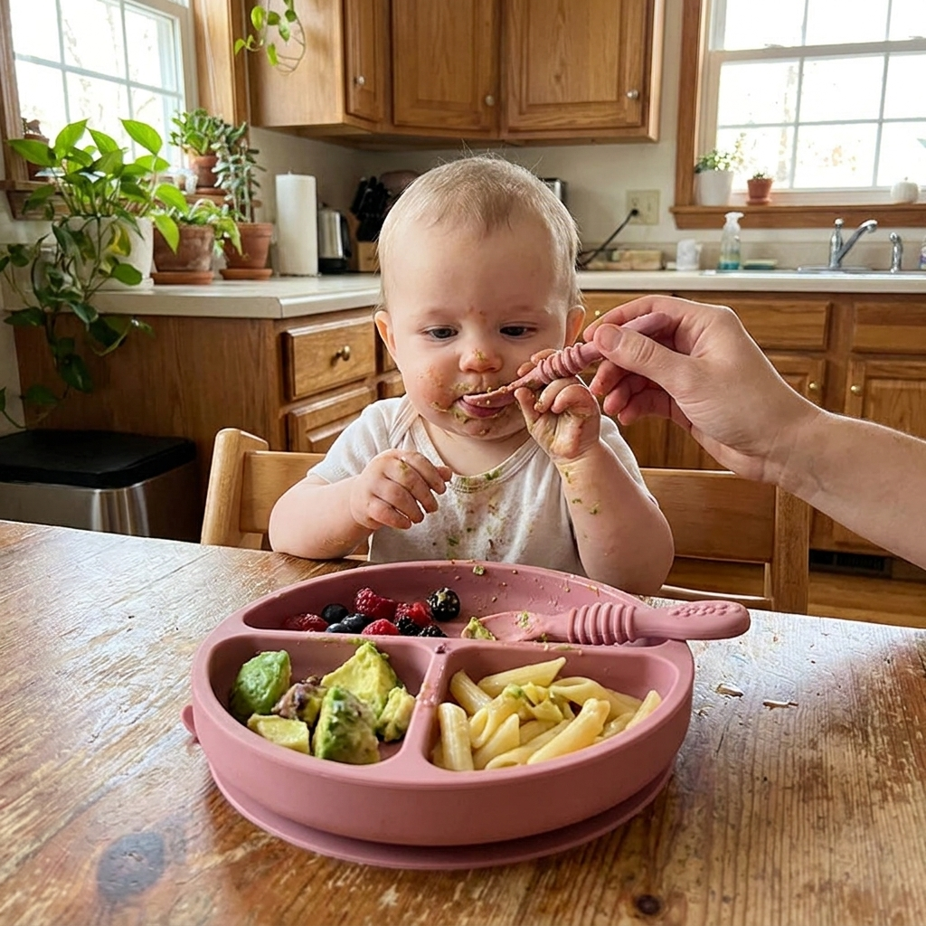 3Pcs Baby Silicone Suction Plate Set - lifestyle
