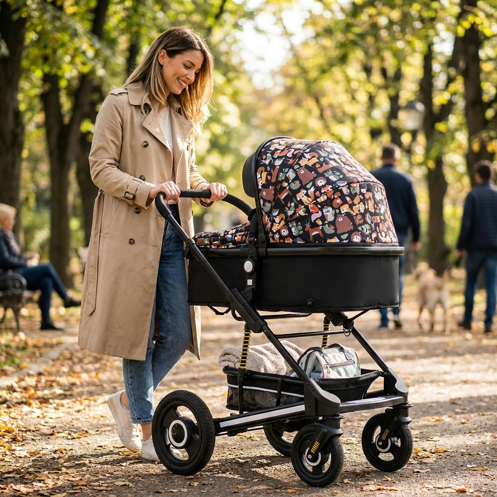 Portable Folding Baby Stroller - lifestyle