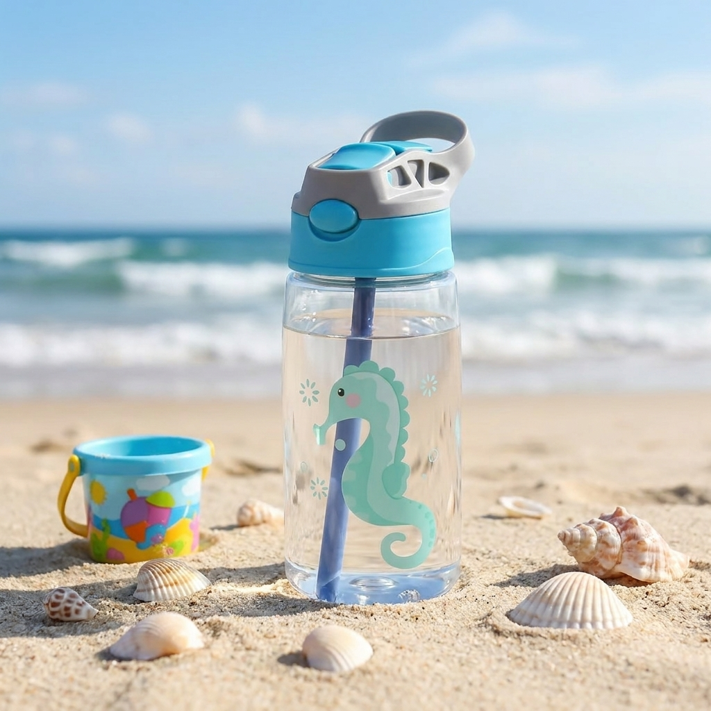 16oz Kids Sippy Cup - Sea Horse - beach lifestyle